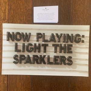 Kate Spade Now Playing: Light the Sparklers rectangular tray. New with box.